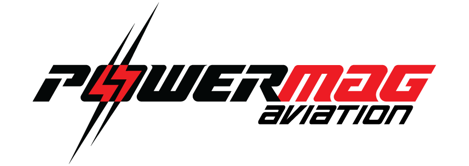 Power Mag Aviation Logo on White